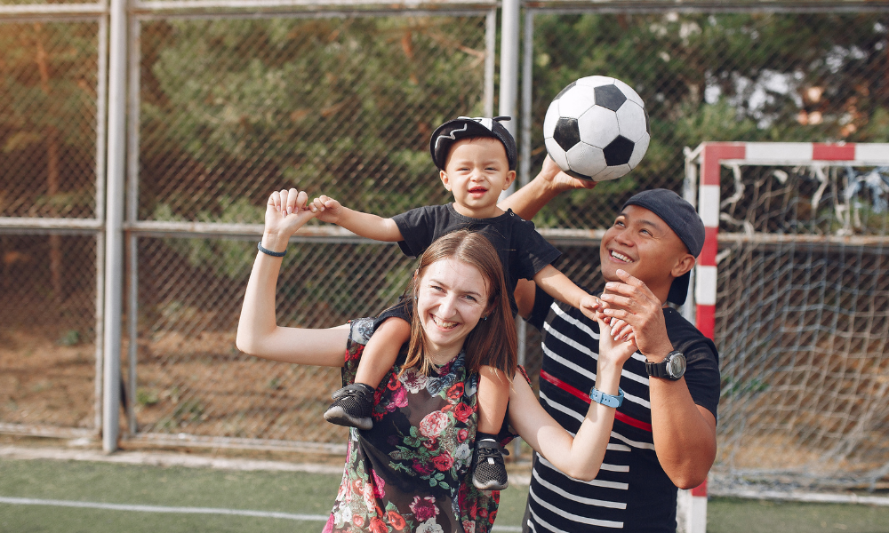 family-soccer-routine